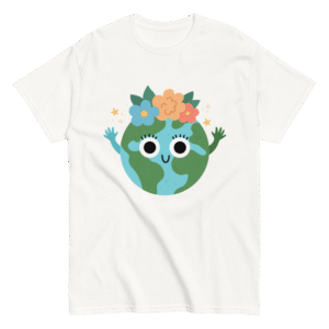 Smiling Earth Tee – Bloom With the Planet