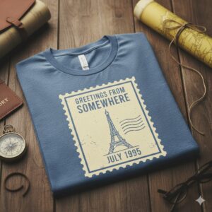 Vintage Postcard Stamp TShirt