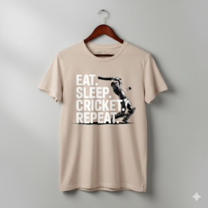 Eat. Sleep. Cricket. Repeat. – Graphic T-Shirt