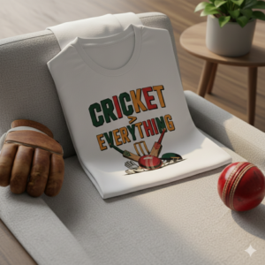 Cricket > Everything – Statement Cricket T-Shirt (White Edition)