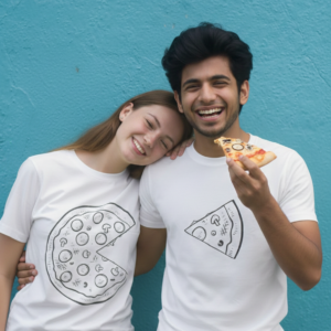 slice of love couple t shirt set